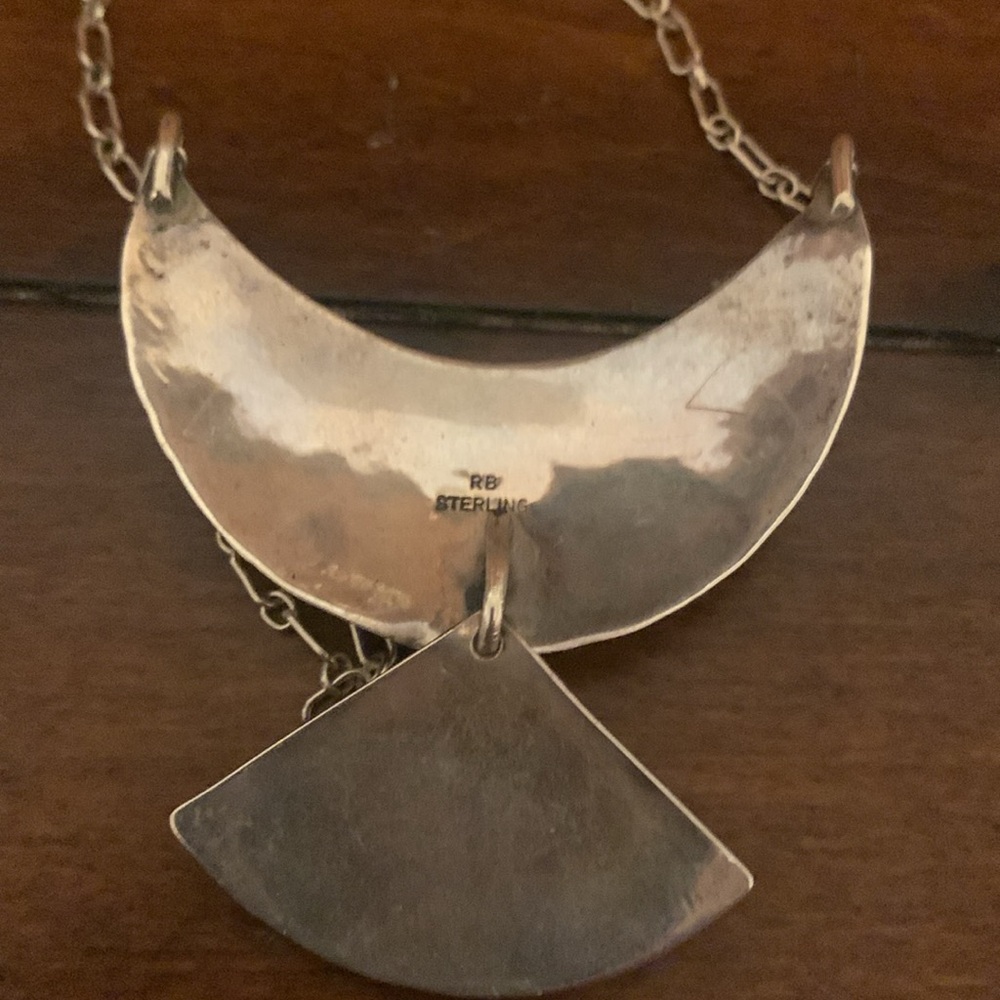 Jb silver necklace with stones - Picture 2 of 4